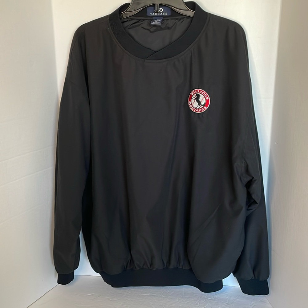 Montana Billings Mustangs baseball black windbreaker Men’s size L